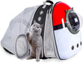 Dual Expandable Cat Backpack Front & Back Extension Pet Backpack Carrier, Fit up to 20 lbs, Bubble Capsule Dog Backpack Travel, Hiking & Outdoor