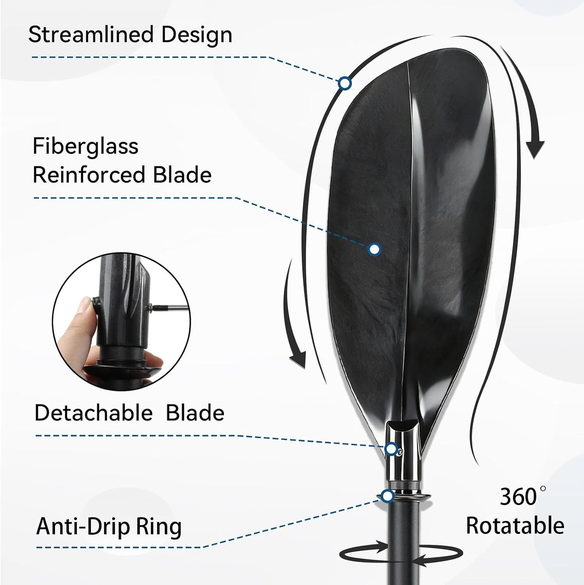 Kayak Paddle for Adults,60 to 90in Paddle Board Paddles Telescopic