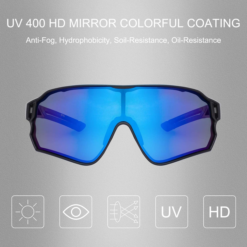 ROCKBROS Polarized Sports Sunglasses Anti-Glare HD Cycling Sun Glasses