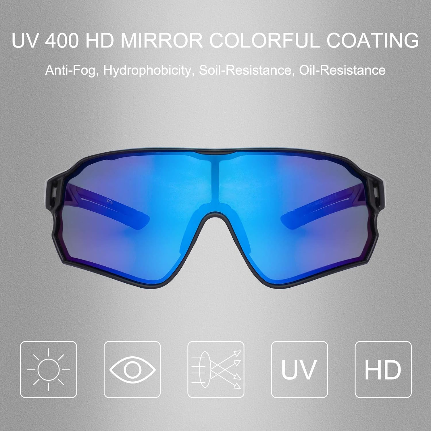 ROCKBROS Polarized Sports Sunglasses Anti-Glare HD Cycling Sun Glasses