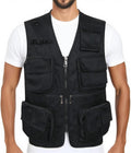 Men’s Fishing Vest Summer Outdoor Work Safari Travel Photo Vest with Multi Pockets
