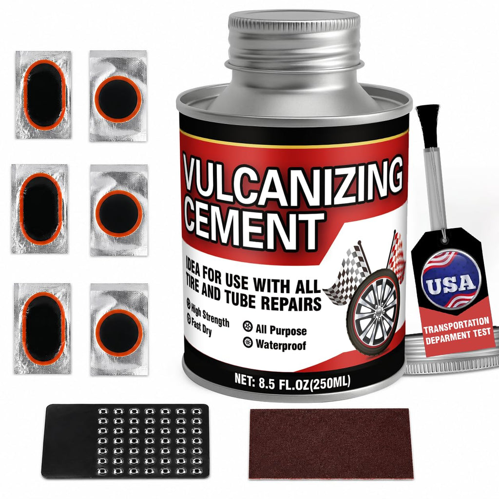 Tire Patch Glue, Clear Vulcanizing Cement, Tire Repair Kit 250ml
