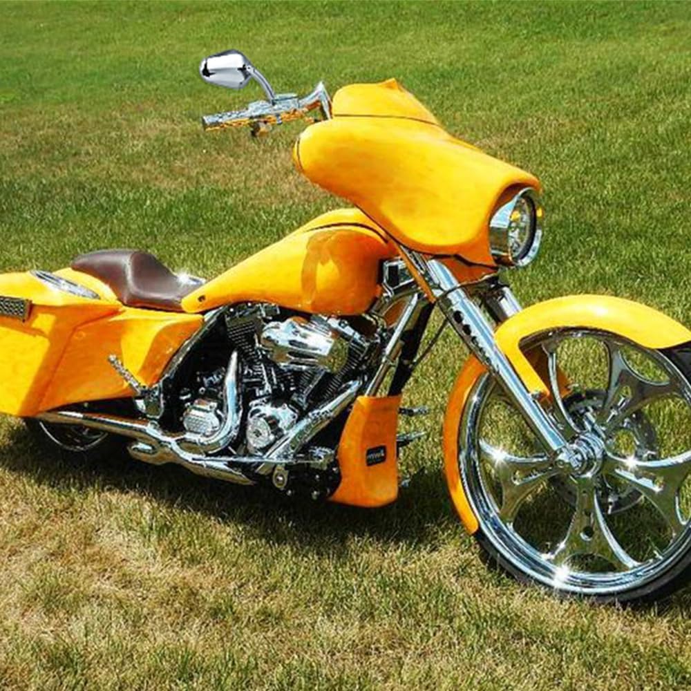 DREAMIZER Sportster Mirrors Compatible with Harley Road King Street Electra Glide Dyna Softail Road Glide Motorcycle Rearview 1982-2026 (Chrome)