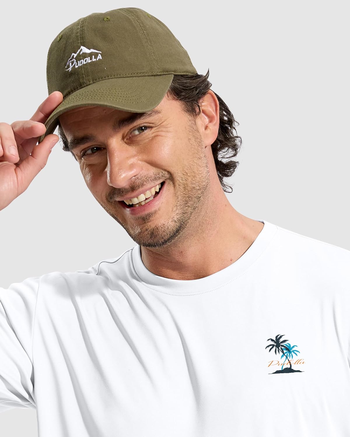 Pudolla Men's Fishing Swim Graphic Shirts Short Sleeve Sun Protection UV UPF 50+ SPF Tee Quick Dry Lightweight Water Tops