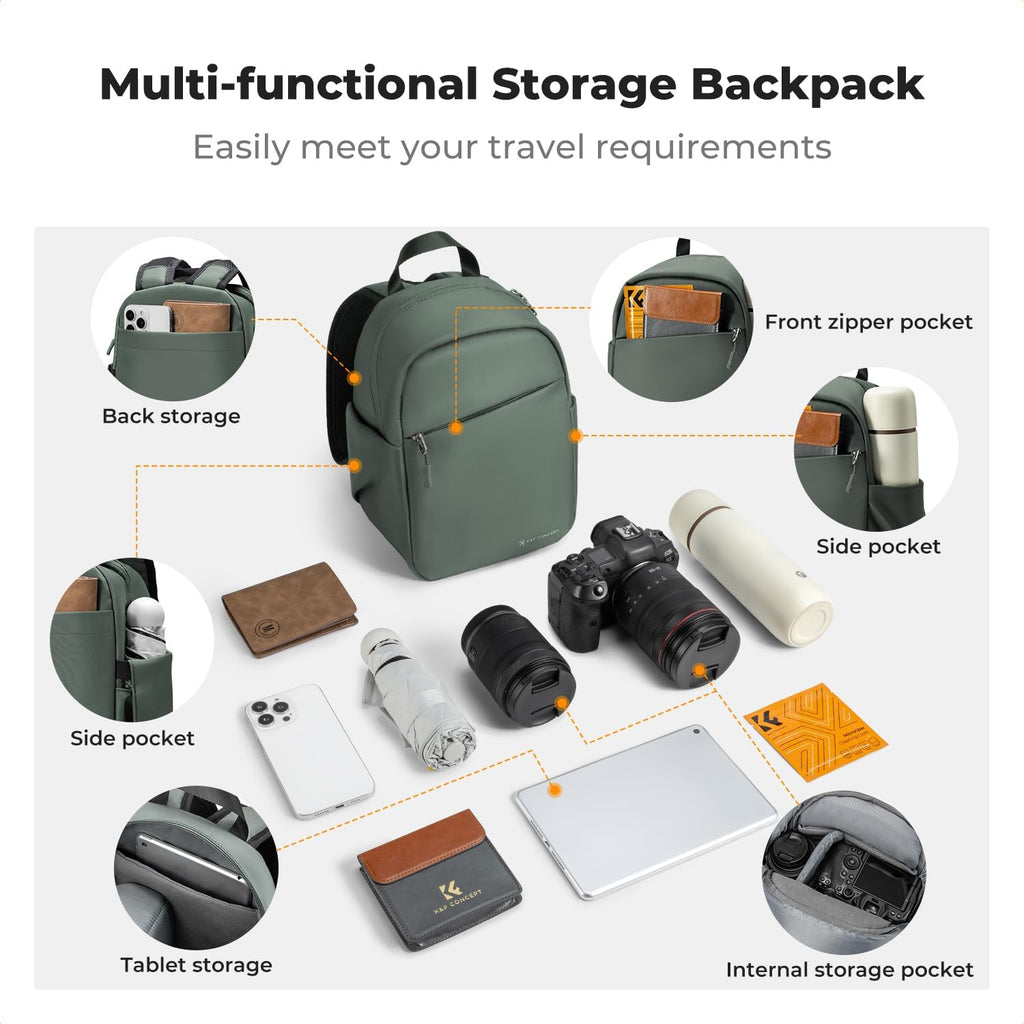 K&F CONCEPT Camera Backpack, Lightweight Compact Camera Bag 5L