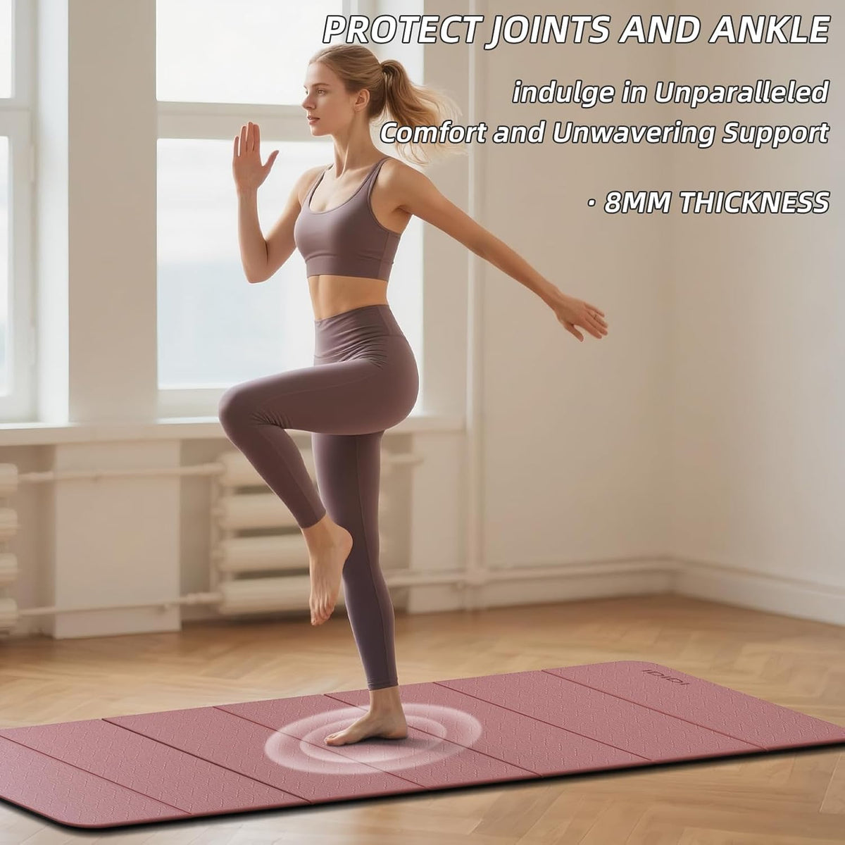 Foldable Yoga Mat Thick 0.32"(8mm)