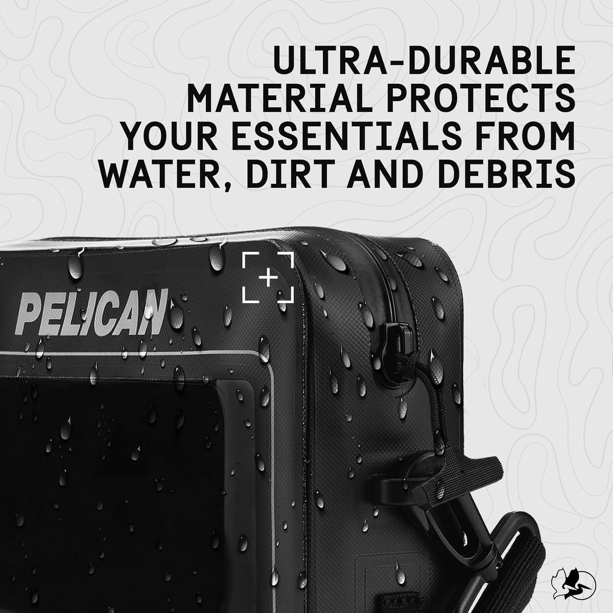 Pelican Marine Water-Resistant Sling Bag with Adjustable Strap (2L) - Black