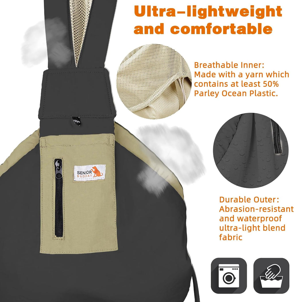 Dog Carrier Sling, Dog Carriers for Small Dogs Up to 20lbs, Black