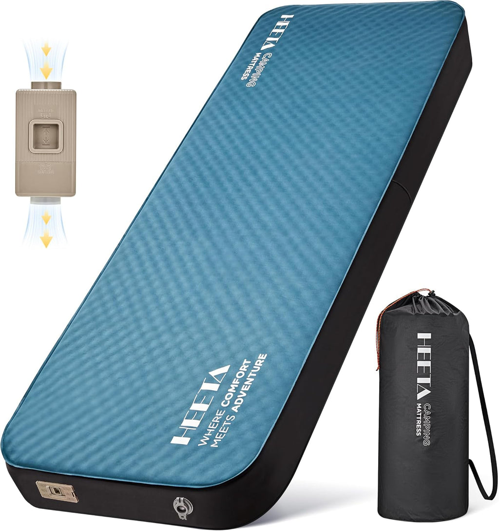 HEETA Self Inflating Sleeping Pad Mat Camping Mattress with Electric Pump