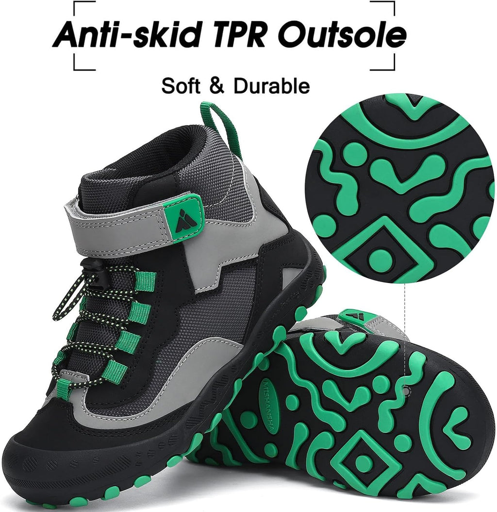 Mishansha Kids Hiking Boots Toddler Boys Girls Hiking Shoes Outdoor Trail