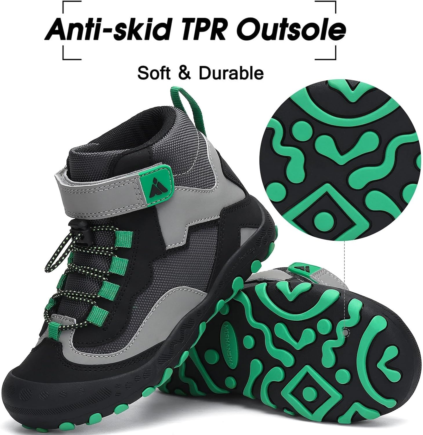 Mishansha Kids Hiking Boots Toddler Boys Girls Hiking Shoes Outdoor Trail