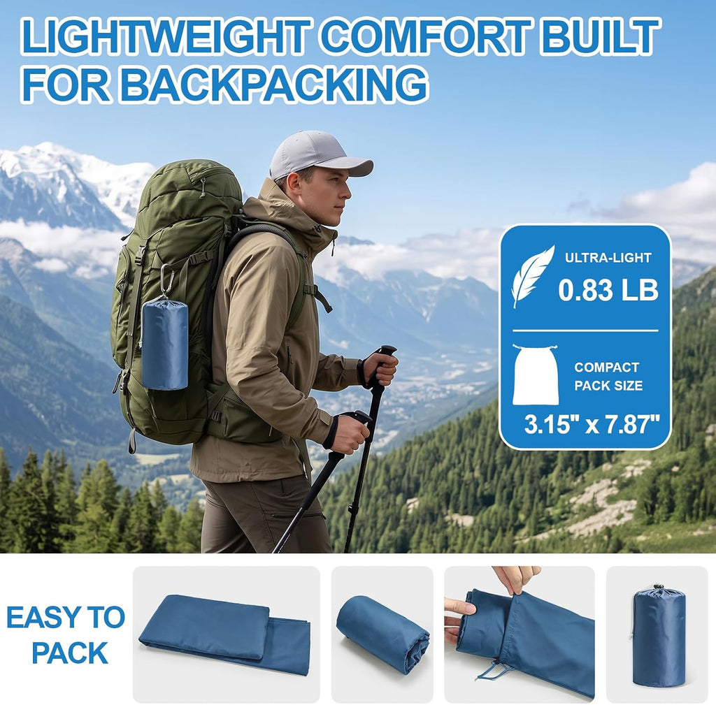 Camping Sleeping Pad Sheet & Sleeping Bag Liner 2-in-1 Camping Sheets