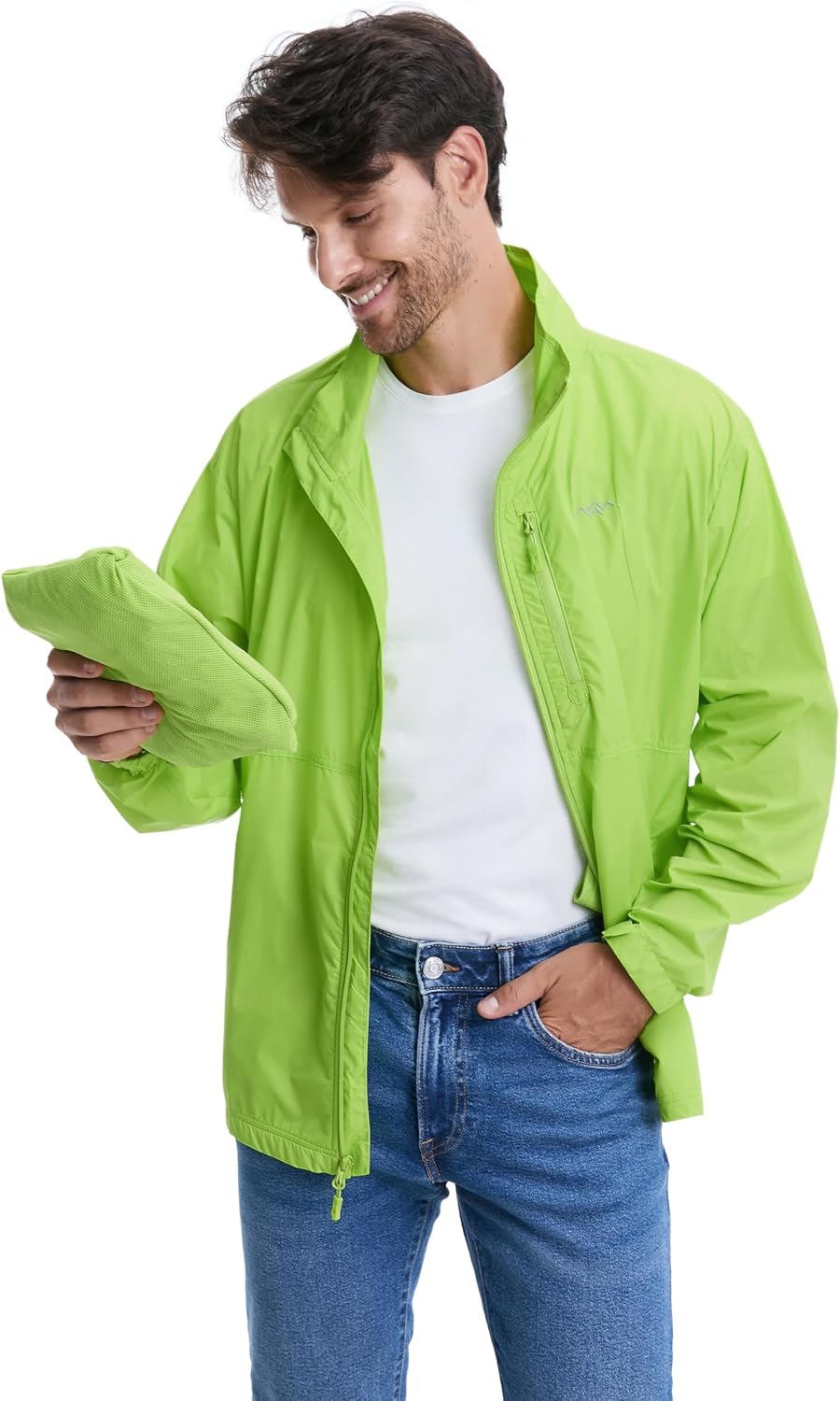 TRAILSIDE SUPPLY CO. Mens Windbreaker Jackets Lightweight Packable Jacket