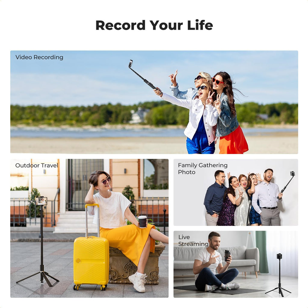 K&F CONCEPT 69" Pop Open & Quick Fold Phone Tripod