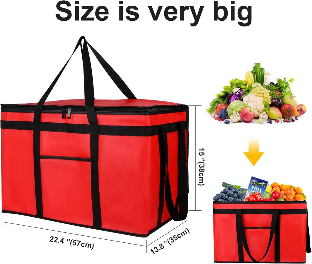 musbus XXXL Insulated Food Delivery Bag Cooler Bags Keep Food Warm Catering