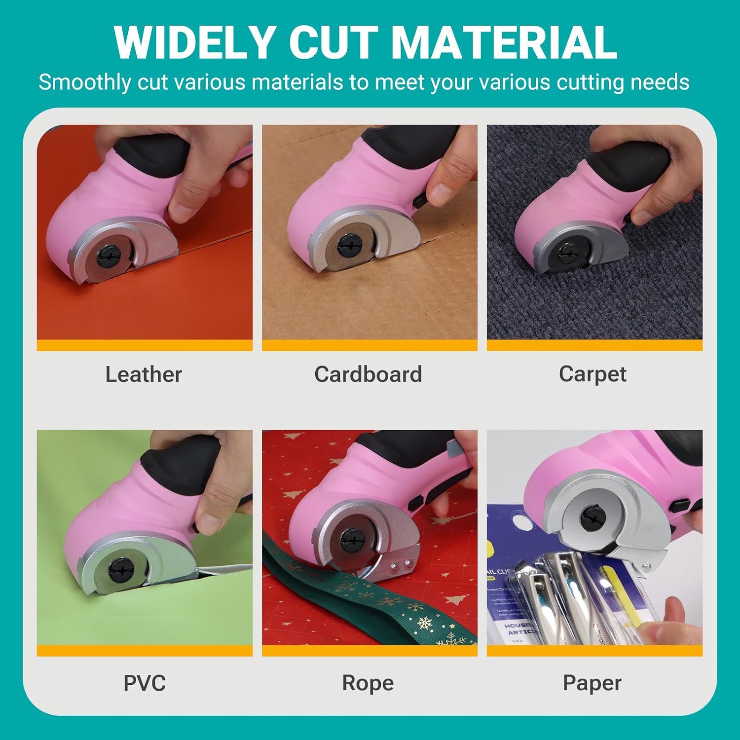 VLOXO Cordless Electric Scissors Cardboard Cutter with Replacement Blade