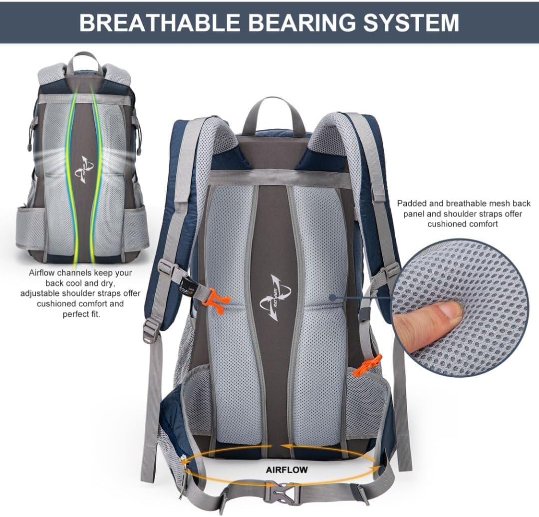 MOUNTAINTOP 40L Hiking Backpack, Lightweight Outdoor Backpacking Pack