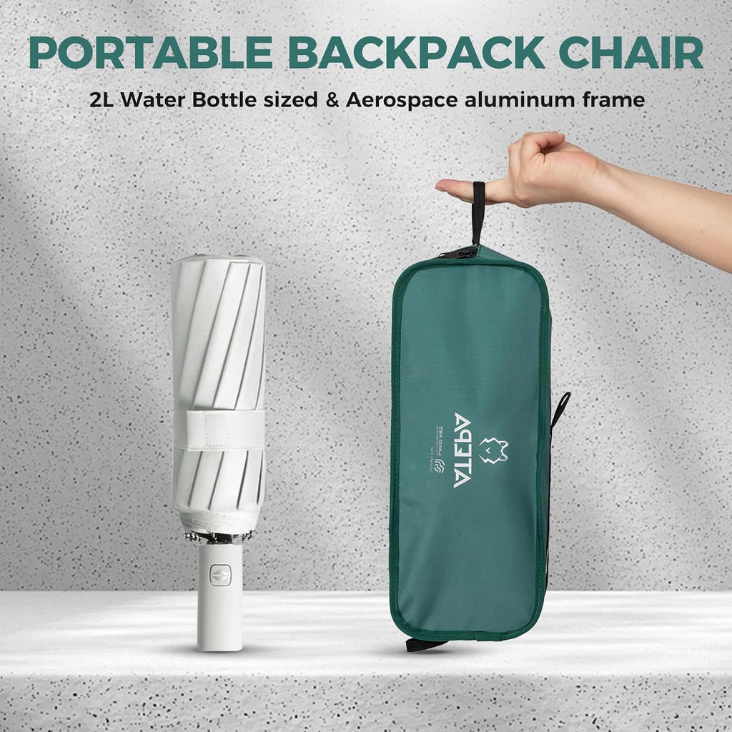 ATEPA UFO3.0 Lightweight Backpack Beach Chair, 330 lbs Heavy-Duty Aerospace Aluminum Foldable Chair with Hexagon Ergonomic Seat Anti-Sink Feet, Compact Portable Outdoor Gear for Beach Hiking