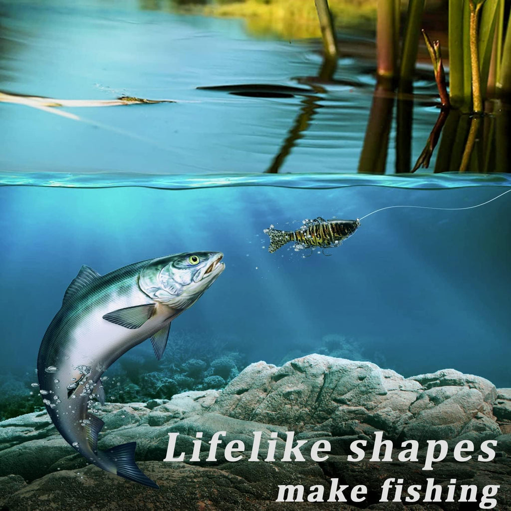 Multi-Segmented Fishing Lures, Glide Swim Bait Lure for Bass Fishing Stuff