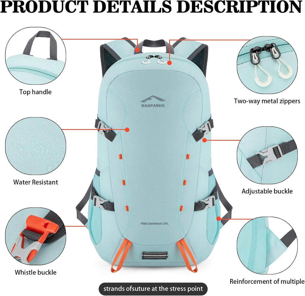 BAGPARKK 35L Ultra Lightweight Foldable Packable Hiking Backpack