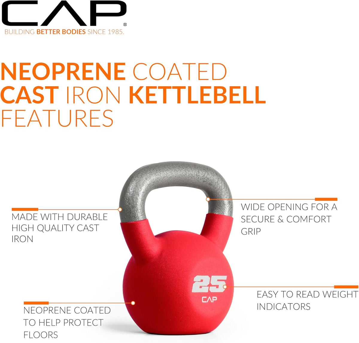 CAP Neoprene Coated Kettlebells - Multiple Sizes