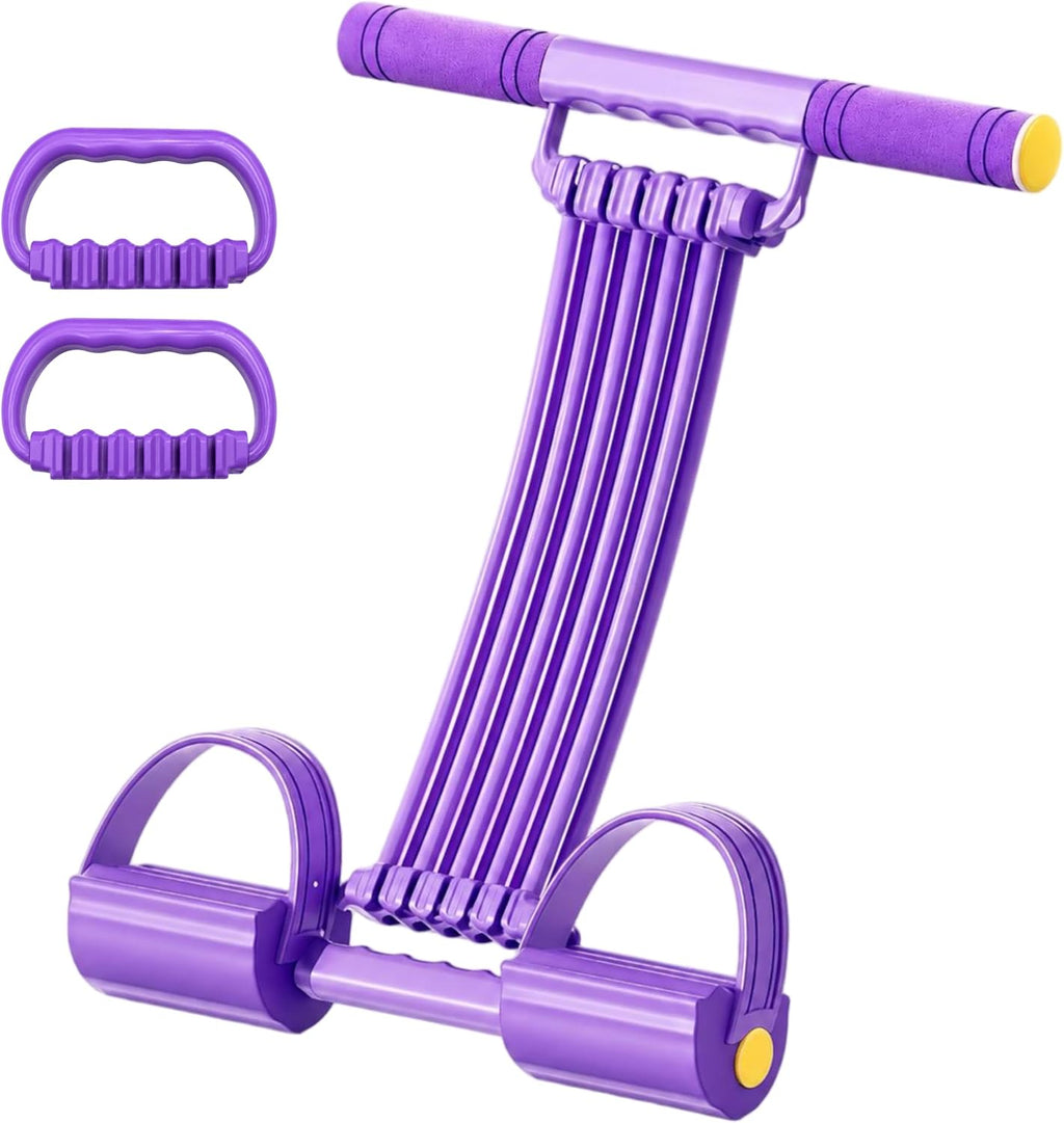 Upgraded 10-Tube Pedal Resistance Band with Handle for Ab Core Workout