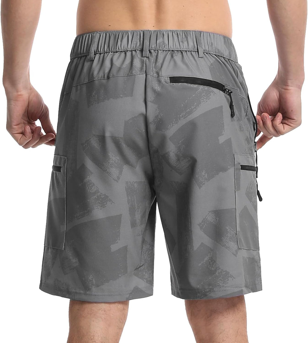 Suwangi Mens Hiking Cargo Shorts Casual Travel Tactical Short for Men