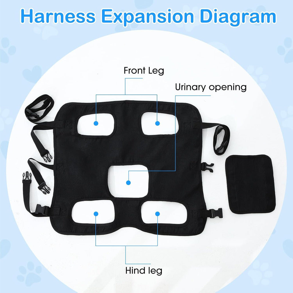 Shinylin Dog Carry Sling Emergency Backpack Dog Lift Harness, XL