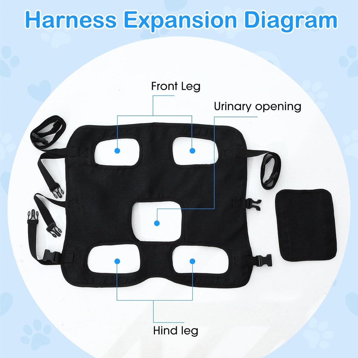 Shinylin Dog Carry Sling Emergency Backpack Dog Lift Harness, XL