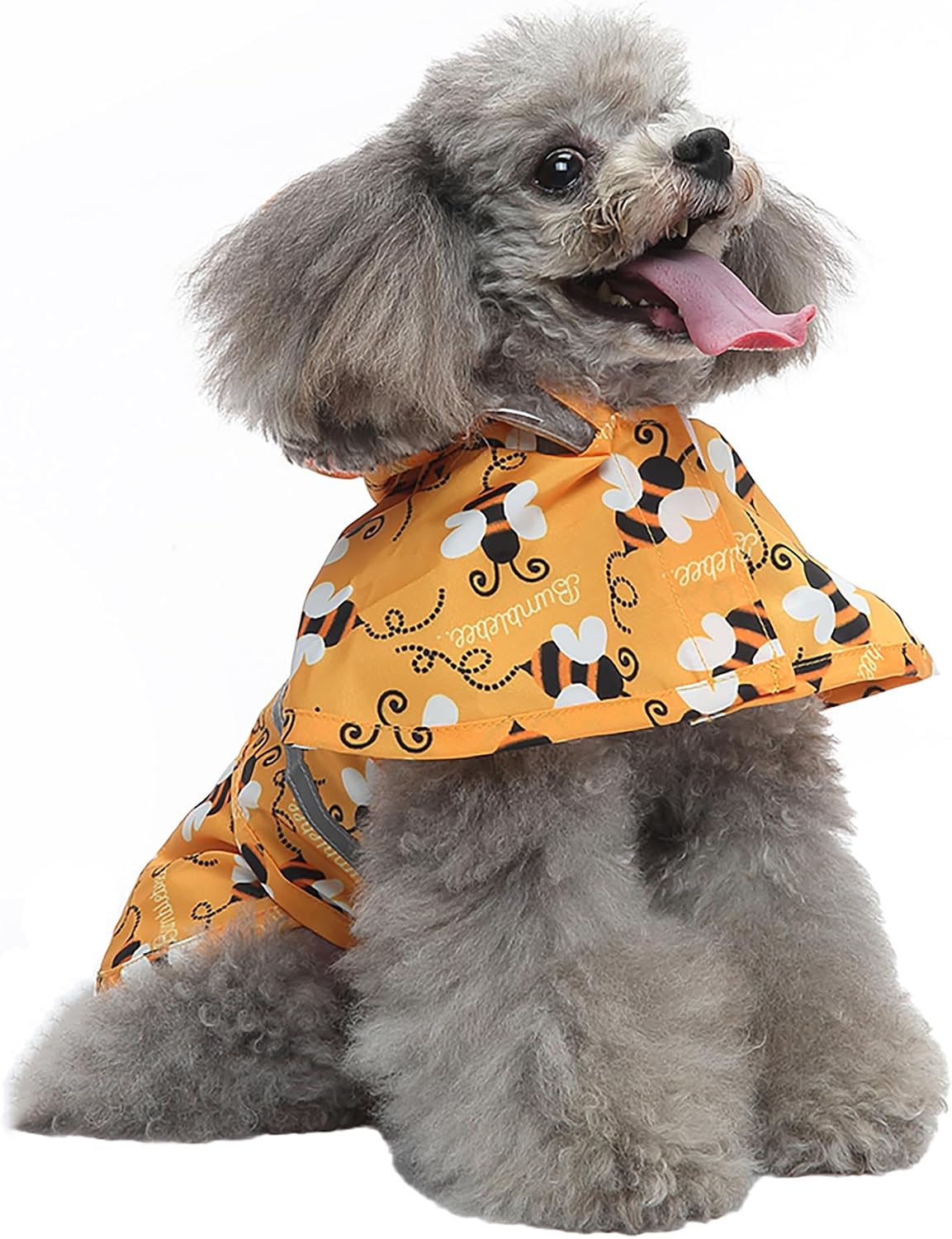Dog Raincoat Hooded Reflective Waterproof Slicker Poncho