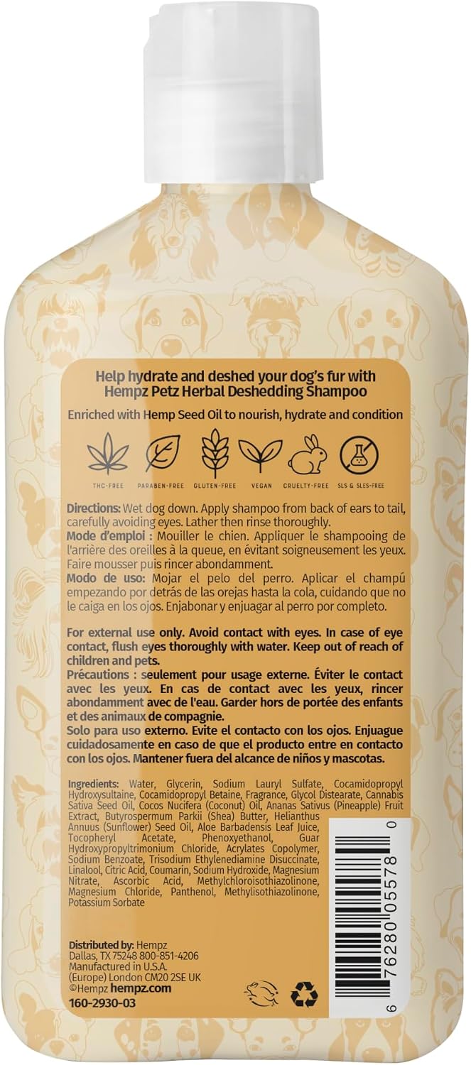 Hempz New Pet Shampoo, Scent, Tropical Pineapple Coconut, 17 oz.