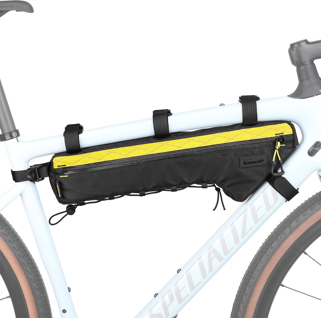 Rhinowalk Bicycle Front Frame Bag Bike Under Top Tube Triangle Bag 2.9L Cycling Accessories Nylon Pack Pouch for MTB Road Bike Cycling Commuting and Outdoor Adventures