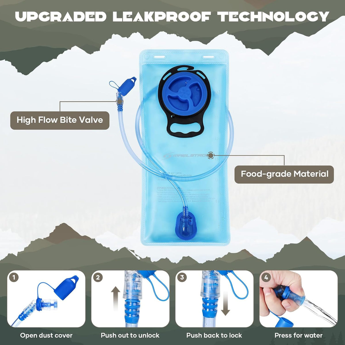 Maelstrom Lightweight Hydration Hiking Backpack with 2L/3L Water Bladder