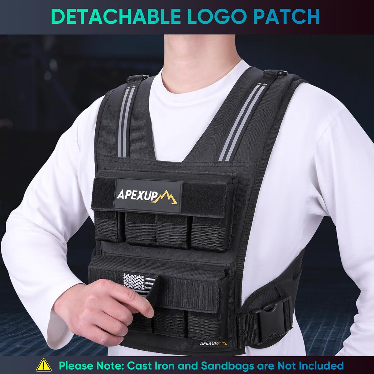 APEXUP Weighted Vest Men, Adjustable Weight Vest for Running