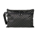 Bumkins Roamio Waterproof Wet Dry Clutch Bag for Baby, Travel, Swim Suits, Cloth Diapers, Pump Parts, Pool, Gym Clothes, Toiletry, Hook to Stroller, Pack for Daycare, Zip Bag Pouch, Black Check