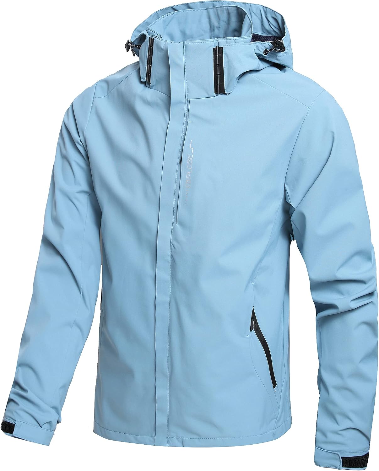 Men's Lightweight Waterproof Rain Jacket,Shell Hooded Outdoor Raincoat Hiking Windbreake jacket