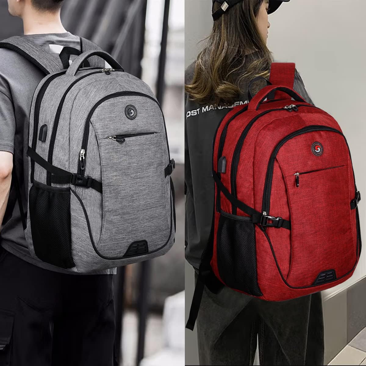 SHRRADOO Travel Laptop Backpack for Men Women, College High Schoolbag