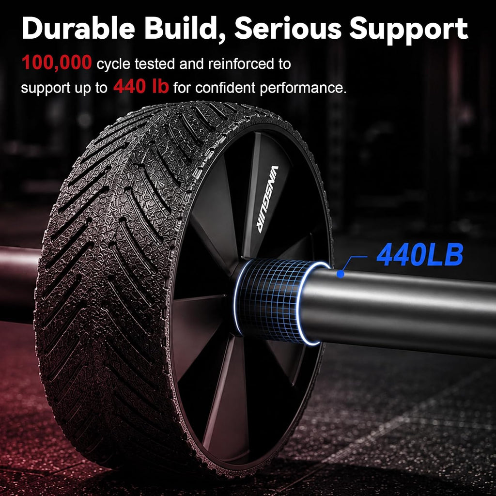 Vinsguir Ab Roller Wheel - Ab Workout Equipment for Abdominal & Core Strength Training, Home Gym Fitness Equipment for Men Women