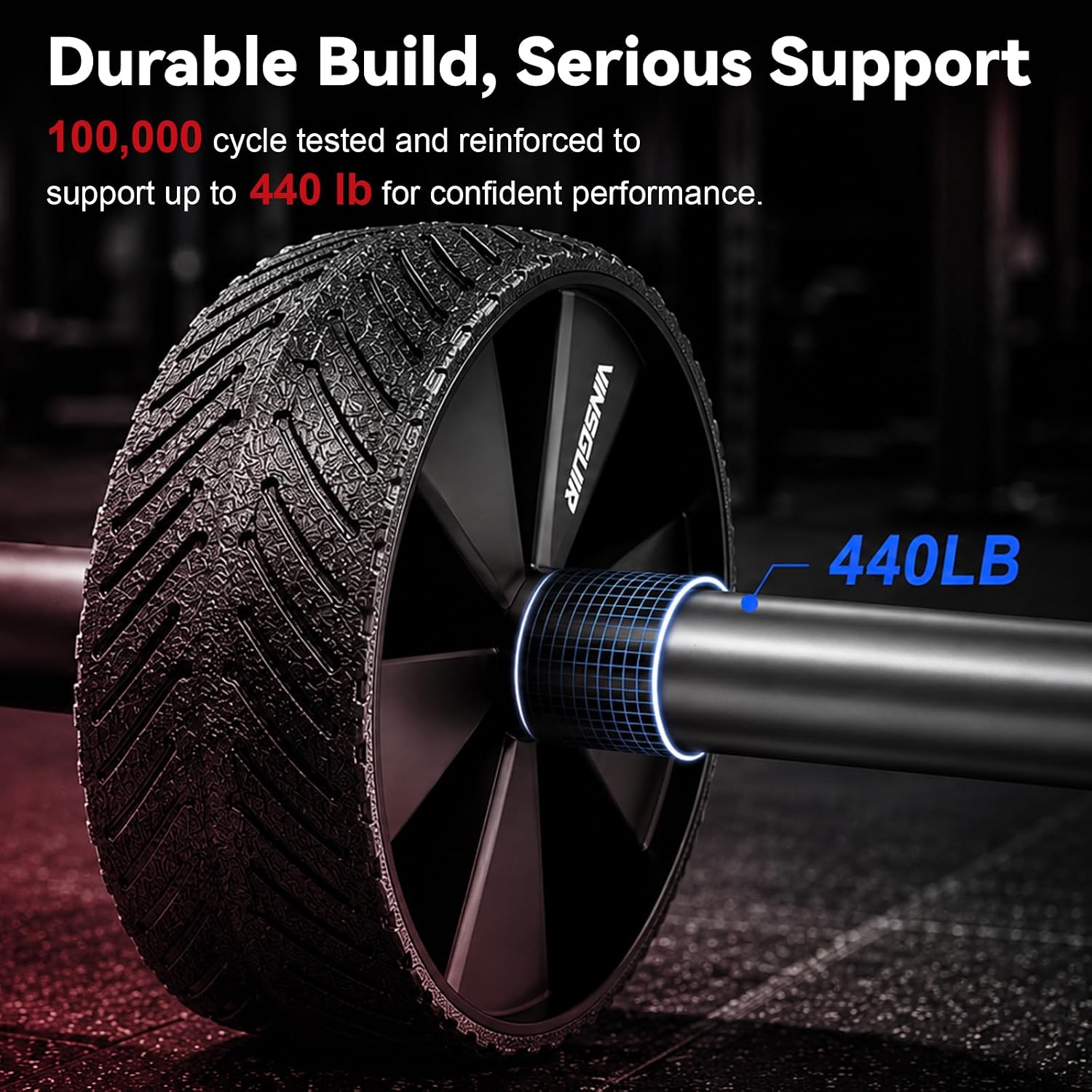Vinsguir Ab Roller Wheel - Ab Workout Equipment for Abdominal & Core Strength Training, Home Gym Fitness Equipment for Men Women