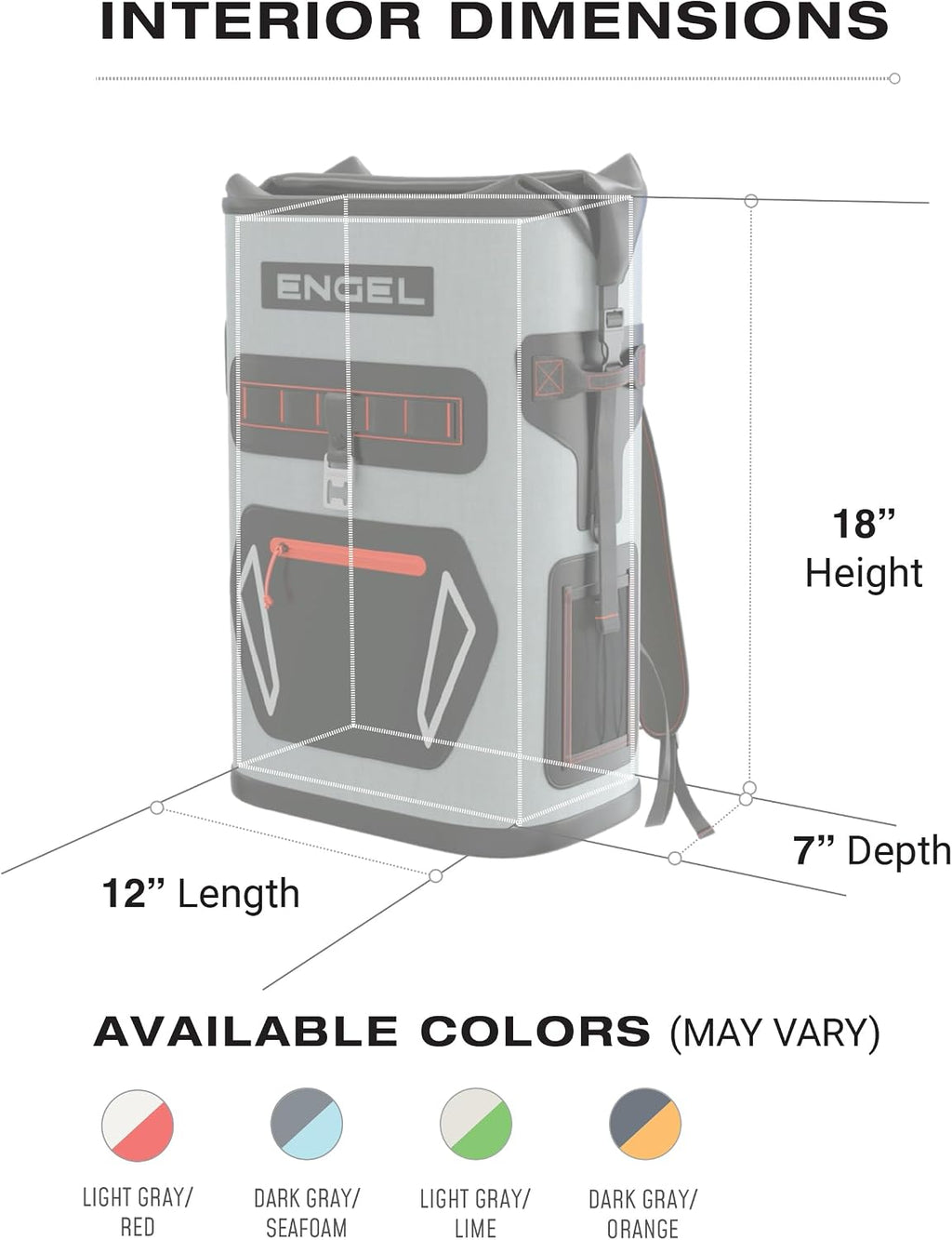 Engel BP25 25 Quart Roll-Top High Performance Backpack Cooler