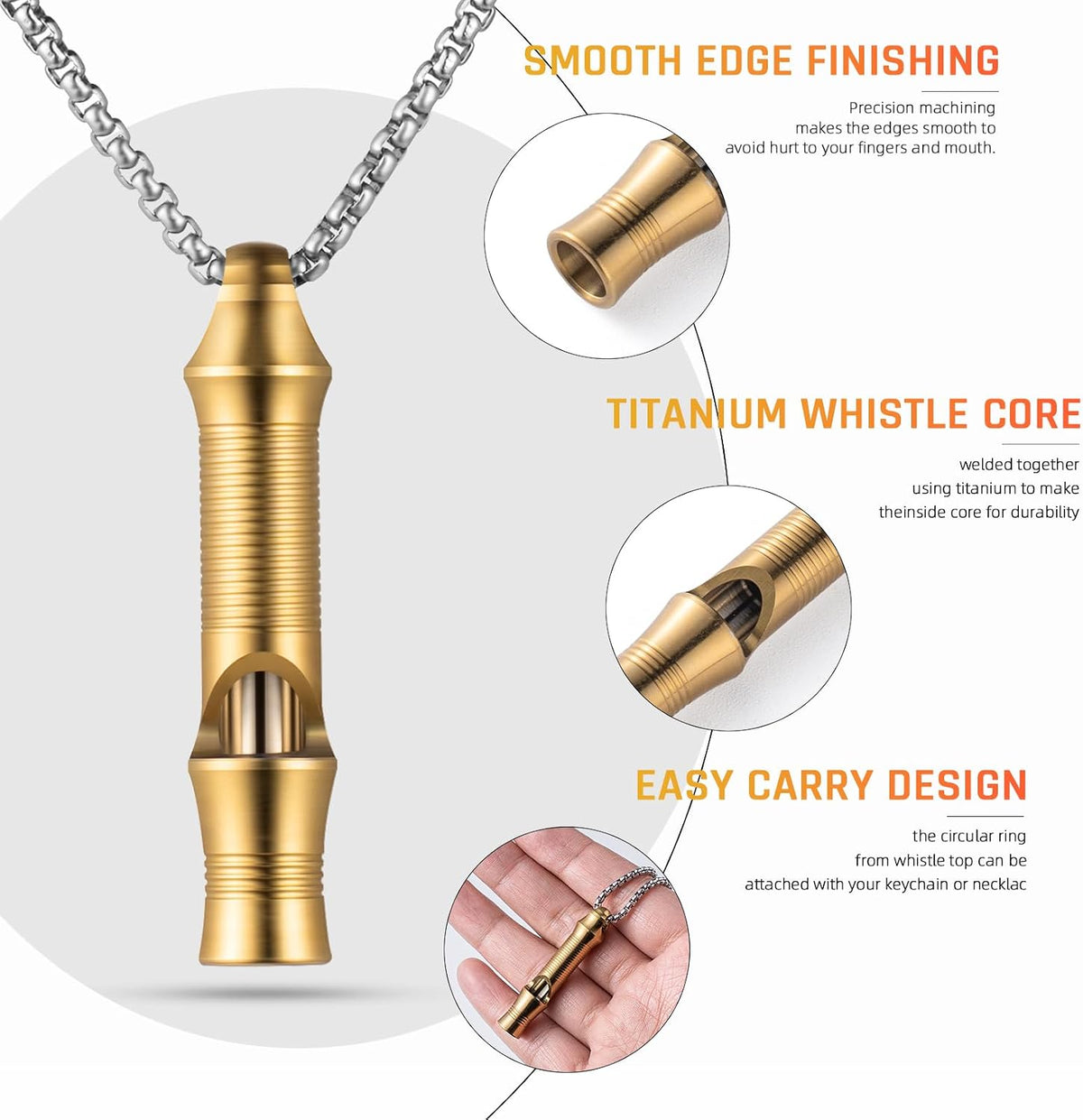 TISUR Titanium Emergency Whistle,Dog Whistle