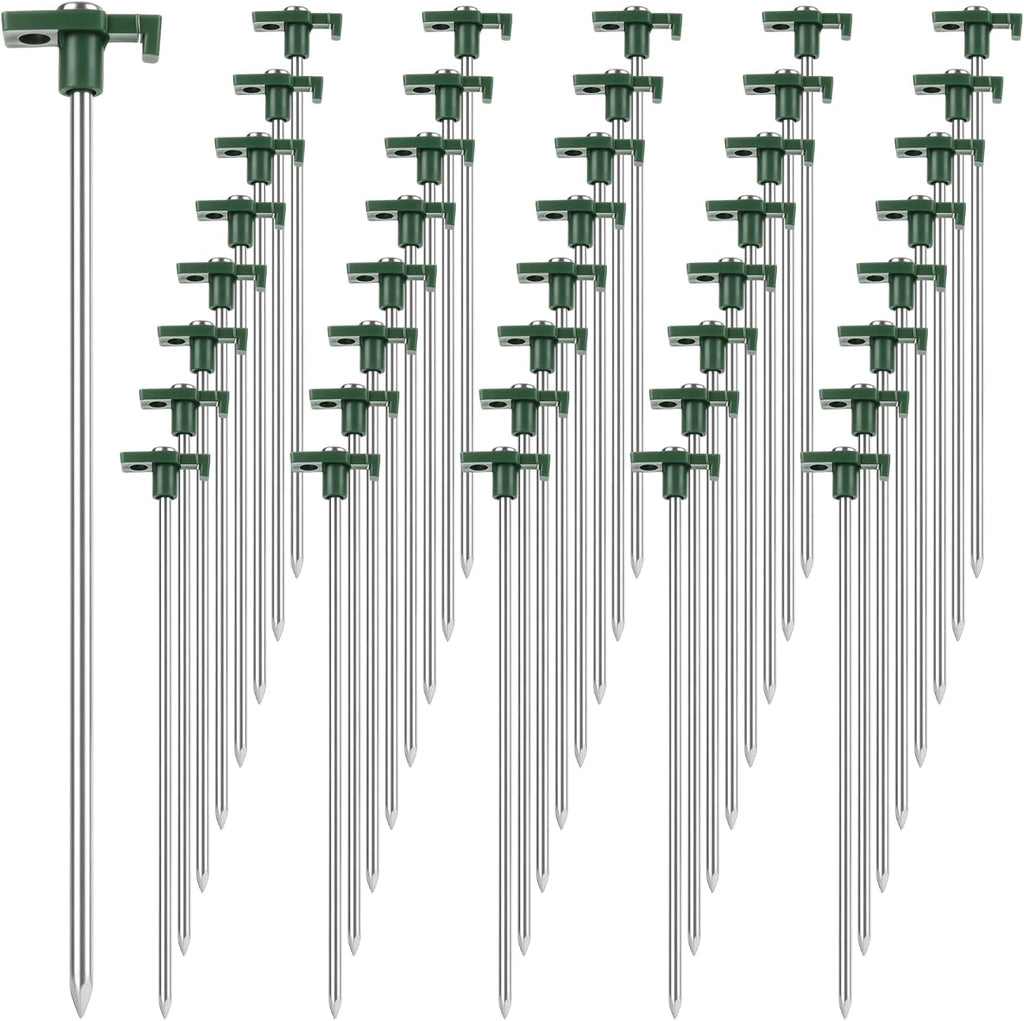 40PCS Tent Stakes Heavy Duty, 10 Inch Metal Tent Pegs Tent Spikes, Non-Rust Camping Stakes for Camping Patio, Garden, Canopies, Grassland, Outdoor