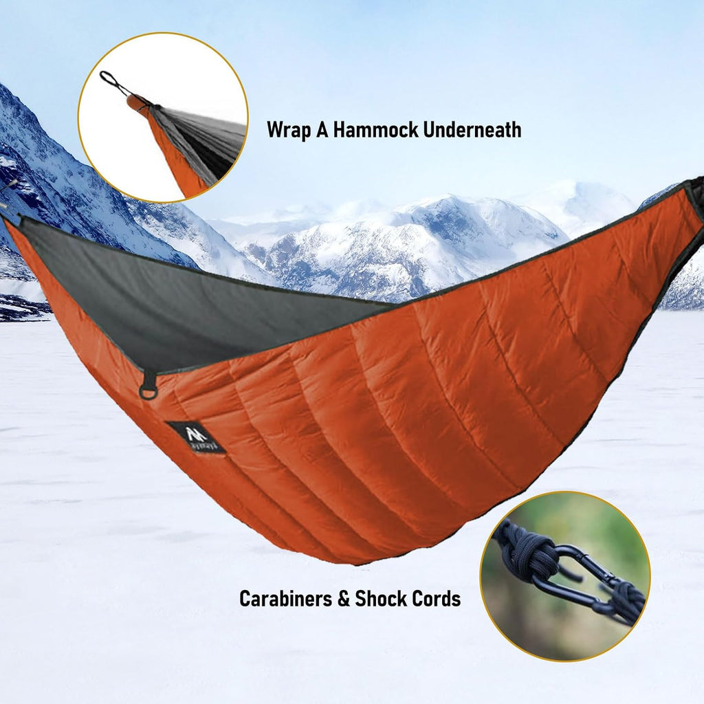 AYAMAYA Single & Double Hammock Underquilt, 4 Season Camping Hammock Quilt