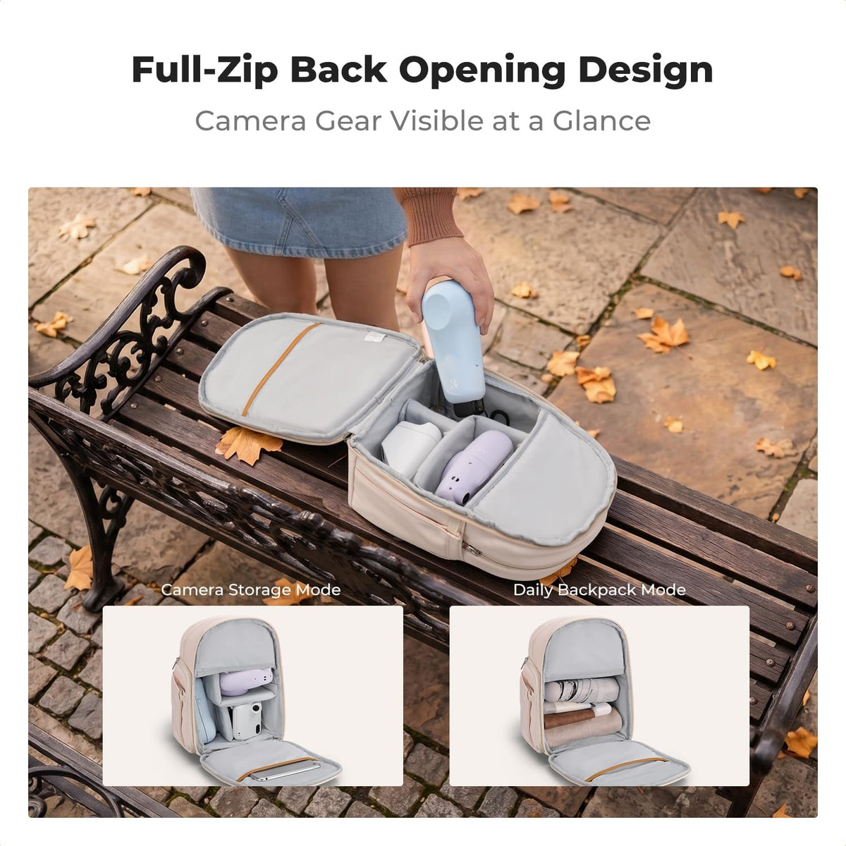 K&F CONCEPT Camera Backpack, DSLR/SLR Small Camera Bag