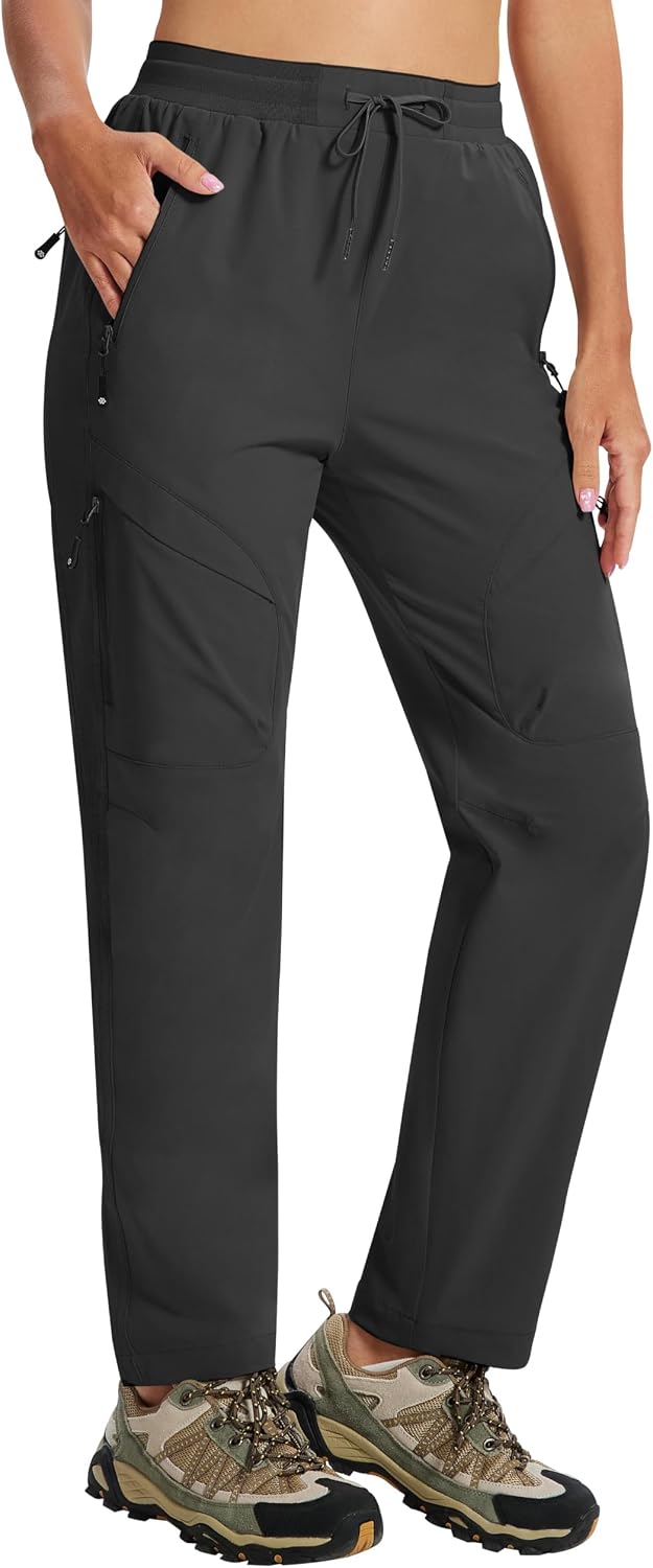 AIRIKE Women's Hiking Cargo Pants Lightweight Quick Dry Joggers Sweatpants Casual Work Travel Outdoor Pant with Pockets