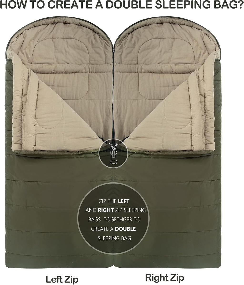 HiZYNICE Sleeping Bags for Adults XXL Cold Weather