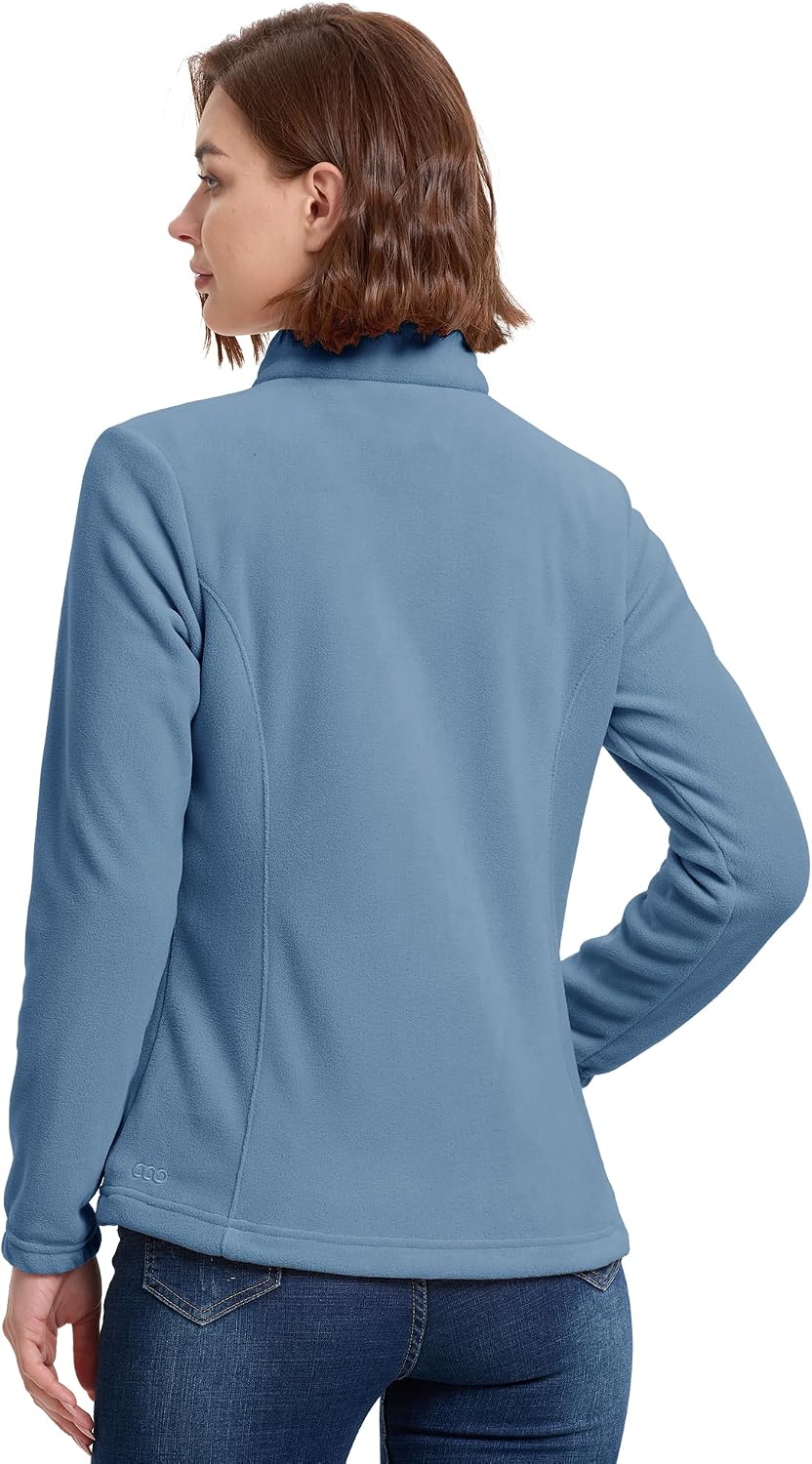 33,000ft Women's Polar Fleece Jacket Zip Up Lightweight Hiking Sweatshirt