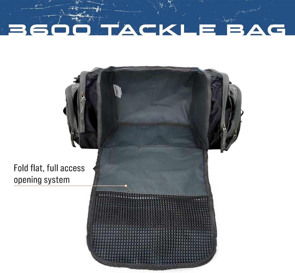FROGG TOGGS Heavy Duty Fishing Tackle Duffle Bag, Black, 3600