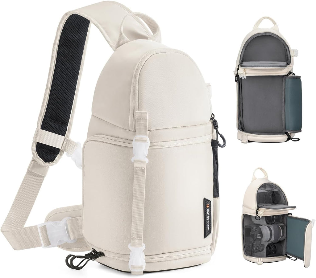 K&F CONCEPT Camera Sling Bag, Compact Crossbody Backpack, 10L