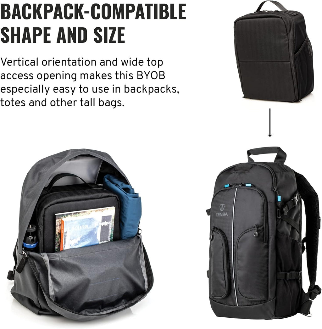 Tenba BYOB 10 DSLR Backpack Insert - Turns any bag into a camera bag for DSLR and Mirrorless cameras and lenses – Blue (636-625)